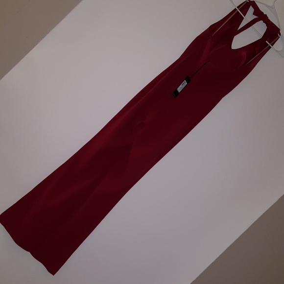 NWT! Sz4 Tall Guess Victoria Red halter jumpsuit. - Picture 3 of 8